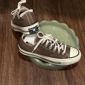 Converse Brown and Cream Sneakers